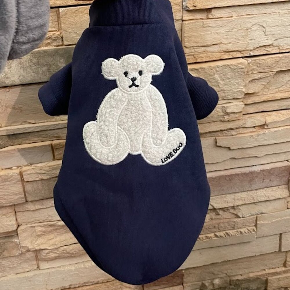 Dog coat with adorable fleece Bear design!  New